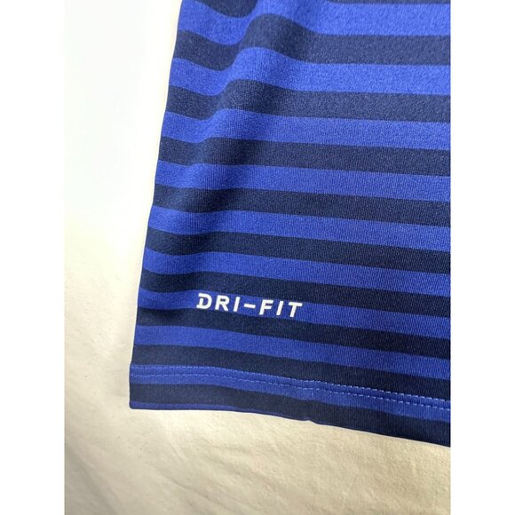 Nike Golf Polo Striped Shirt size XL Blue/Black - Picture 4 of 8